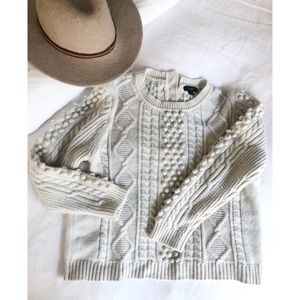 J.Crew Cable Knit Crewneck Sweater